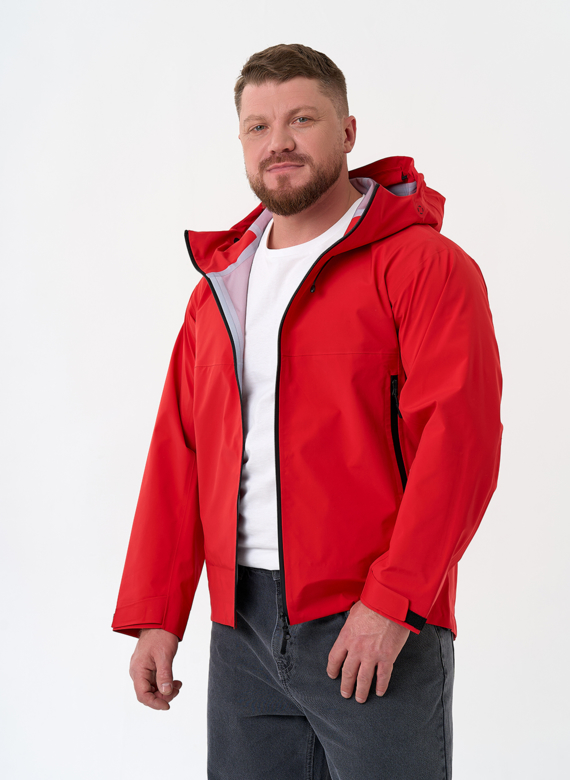 Мужская ветровка красного цвета