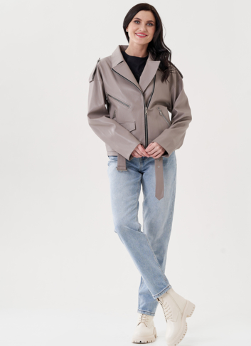 Женская куртка косуха из эко кожи 