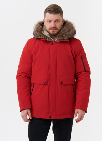 Парка мужская на мехе из волка