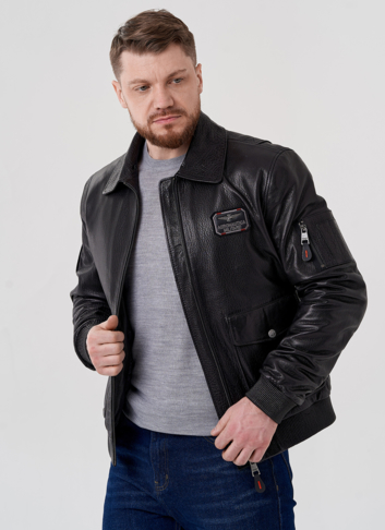 Мужская куртка - пилот из натуральной кожи