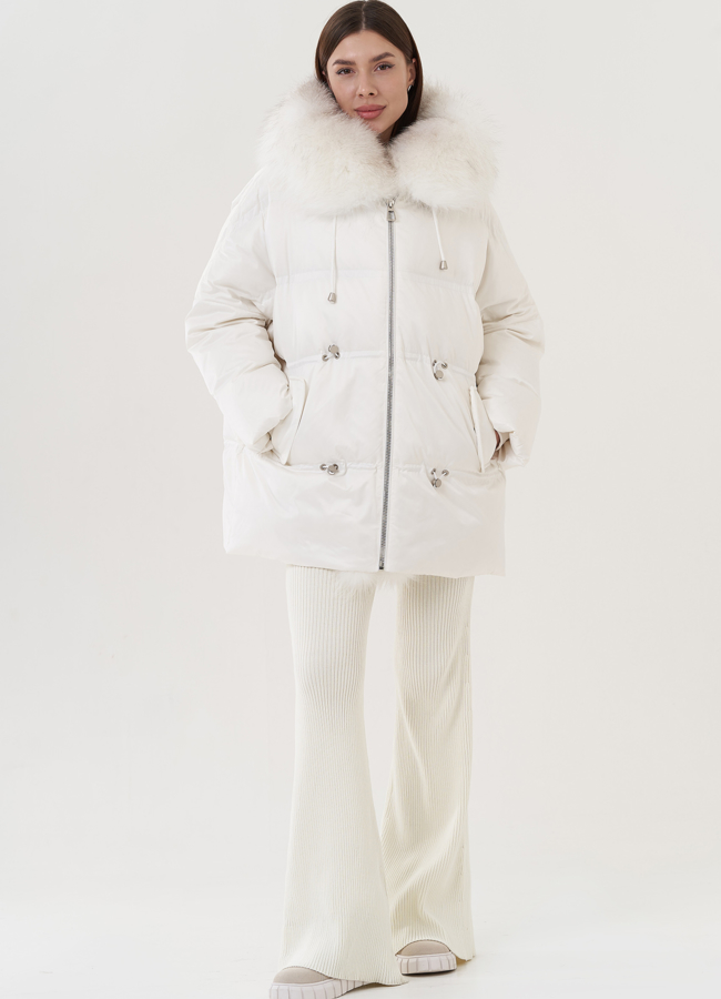 Пуховик женский с капюшоном  модель № 25938 в кредит