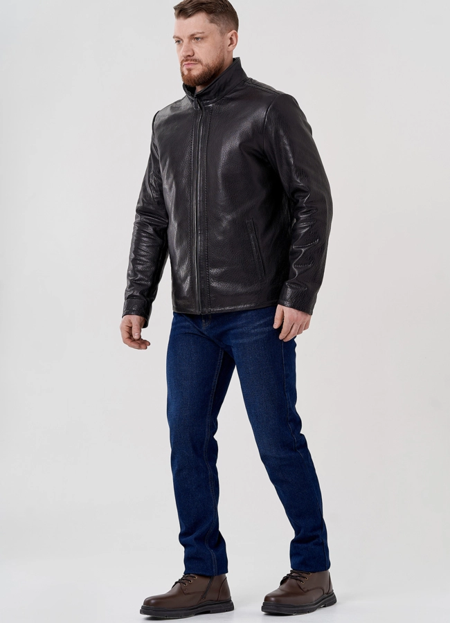 Мужская куртка из натуральной кожи  модель № 24395 универмаг малина