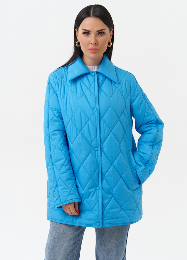 Женская утепленная куртка рубашка модель № 30017 меха малина