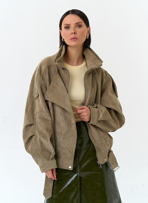 Женская куртка из эко замши