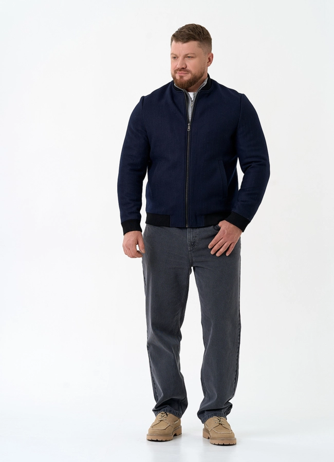 Мужское укороченное пальто бомбер модель № 32894 в рассрочку