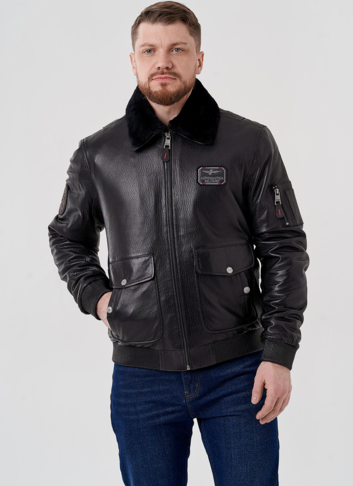 Мужская куртка - пилот из натуральной кожи