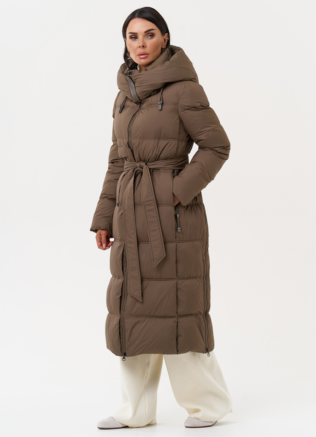 Женское зимнее пальто с капюшоном модель № 31293 в рассрочку