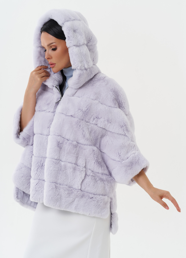 Шуба из меха кролика модель № 27819 универмаг малина