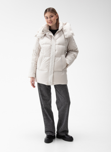 Женский пуховик с капюшоном 