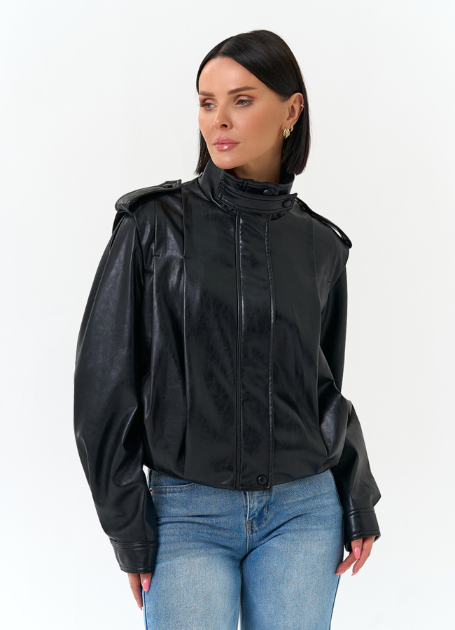 Женская куртка из эко кожи модель № 33149 универмаг малина