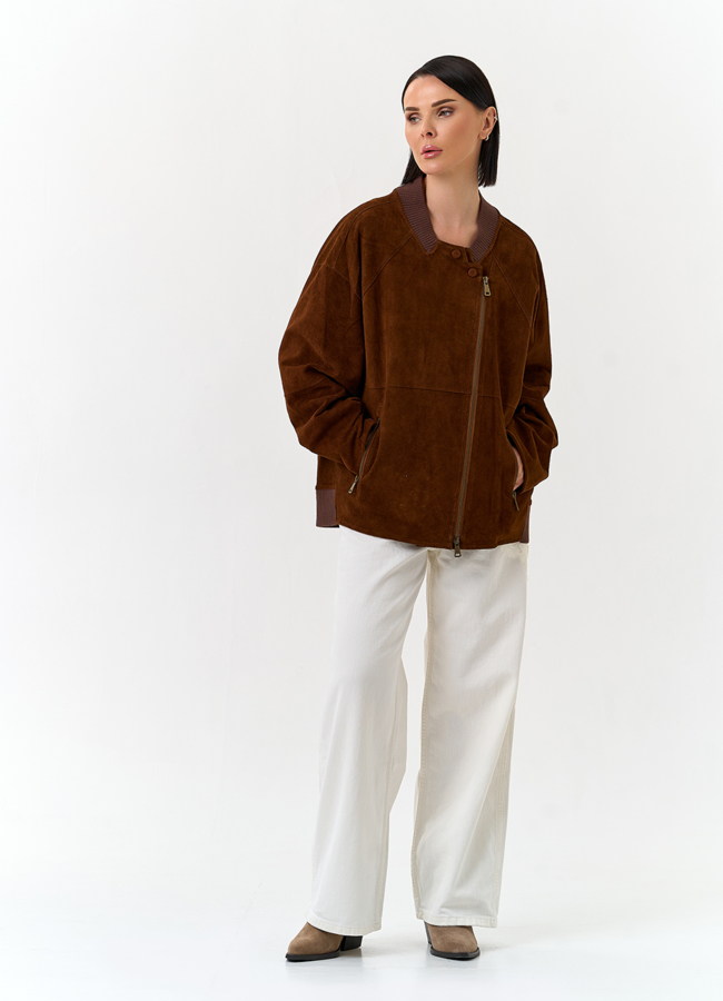 Женская куртка из натуральной замши  модель № 33103 в кредит