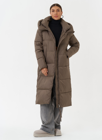 Пуховик на био пухе с капюшоном