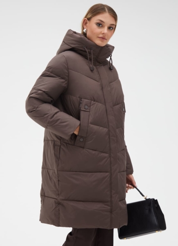 Пуховик женский с капюшоном