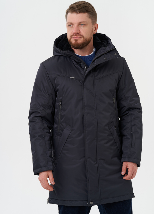 Мужской пуховик с капюшоном модель № 28274 в кредит