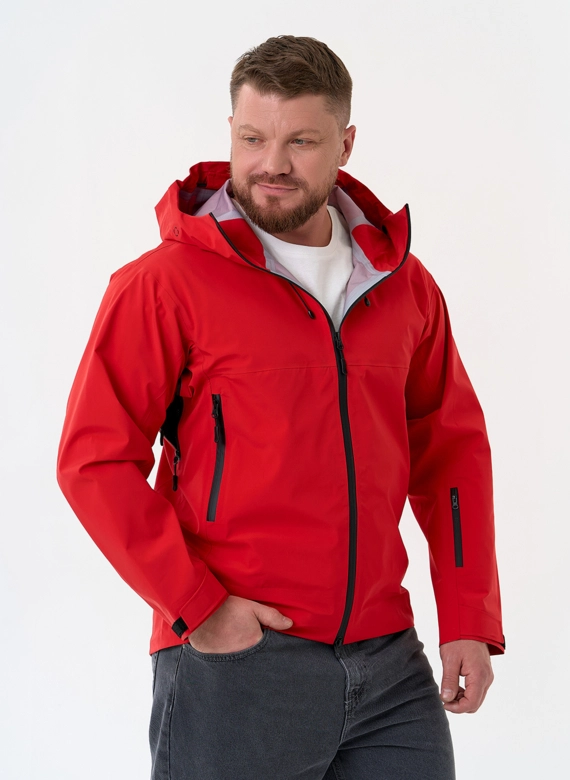 Мужская ветровка красного цвета