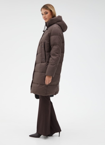 Пуховик женский с капюшоном